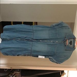 Women’s denim button up dress XL